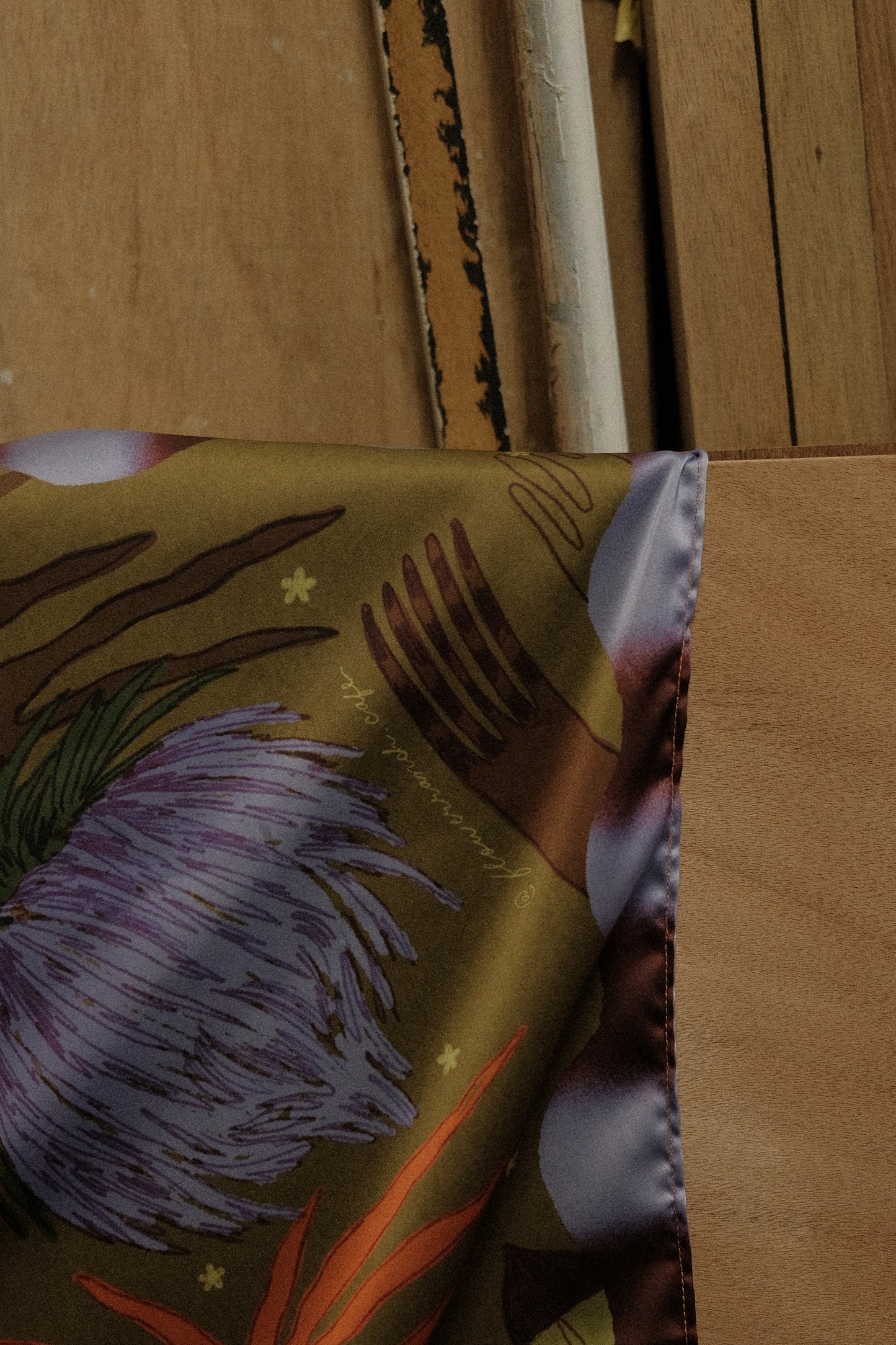Fragments of Quiet — Satin Scarf
